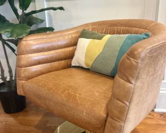 CB2 Cupa leather chair