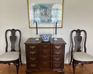 Ethan Allen cherry block front bachelor's chest