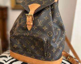 Authentic Louis Vuitton Canvas Montsouris backpack