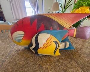 Costa Rican balsam folk art fish