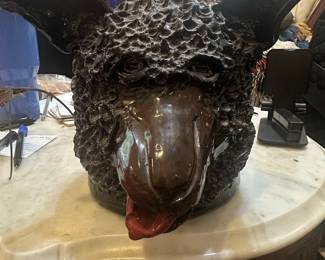 Huey and Anne Wheeler Folk Art Sheep Jug
