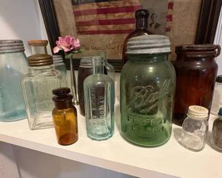 Collection of Vintage Apothecary and Canning Jars