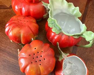 Royal Bayreuth Figural Tomato Condiment Set