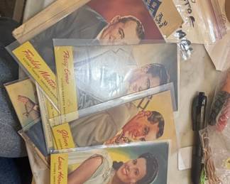 Vintage RCA Victor Promotional Musician Portrait Cards (1940s) - Lena Horne, Perry Como, Glenn Miller, Freddy Martin