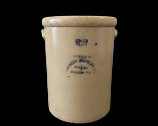 12-Gallon Buckeye Pottery Co. Stoneware Crock