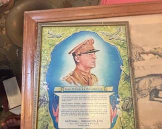 Vintage 'Tribute to Gen. Douglas MacArthur' Promotional Print