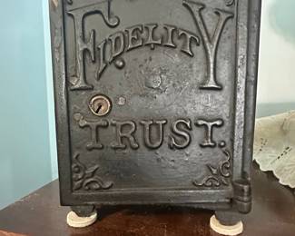 Henry Hart Fidelity Trust Cast Iron Still Bank