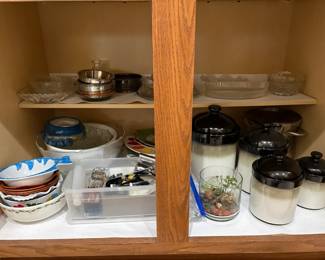 Flour, Sugar Decanters By Sango, Other Serving Pieces