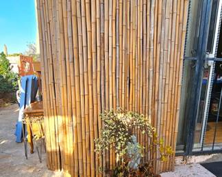 Natural bamboo fence roll.