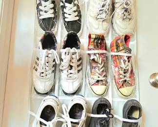 Brand name athletic shoes.