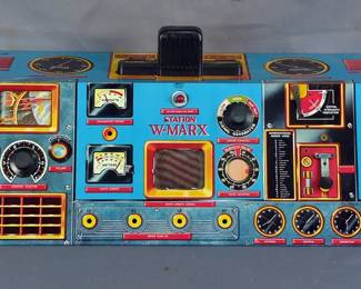 Marx Electric Powered TV And Radio Station Toy With Original Box