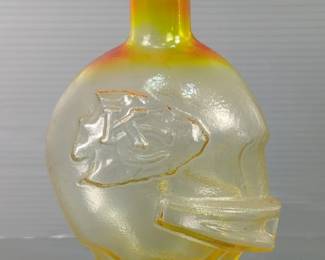 Kansas City Chiefs Helmet Decanter, Circa 1970's, 9" Tall