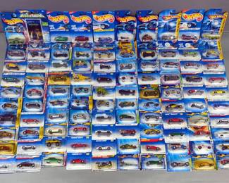 Hot Wheels in Original Packaging, Approx Qty 100