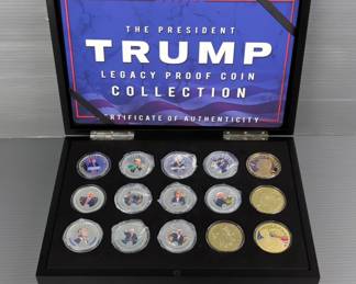 President Trump Commemorative Coin Collection, In Display Case