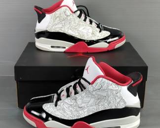 Nike Air Jordan Dub Zero White / True Red-Black, Size 10, In Original Box