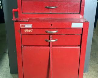 Craftsman Stacking Toolboxes, Includes 6 Drawer Top Box And Two Drawer Lower Box With Cabinet, Overall Dimensions 44" x 24" x 17.5"
