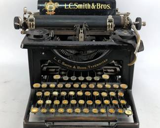 Antique L.C. Smith & Bros. No 8 Standard Manual Typewriter, Circa 1920s