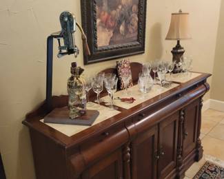 Buffett, Estate Wine Bottle Opener, Crystal Stemware