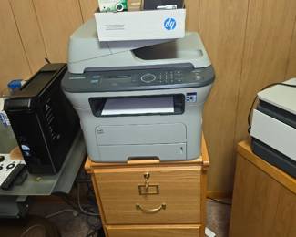 Printers, filing cabinets.  Other office