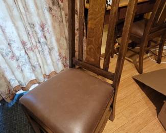 6 matching chairs.  Sold with table