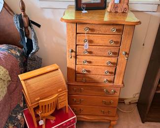 Jewelry Armoire and Am Girl Doll Desk