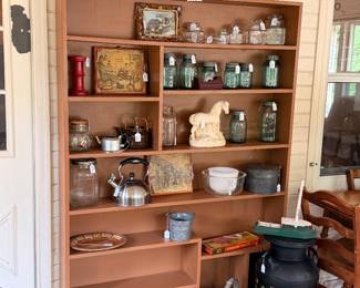 Large Shelf and Misc Ball Jars