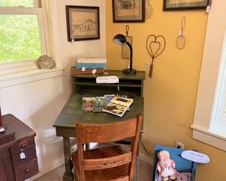 Secretary Desk, Chair, and Crib