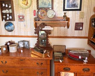 Oak Dresser and Oak Wash Stand