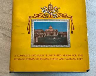 Vatican City Postage Stamp Album with Roman States Collection
