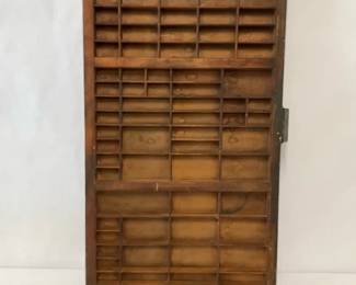 Hamilton Mfg. Co. Wooden Printers Type Case Display Tray