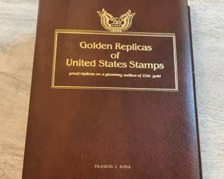 Golden Replicas of United States Stamps Album with First Day Covers