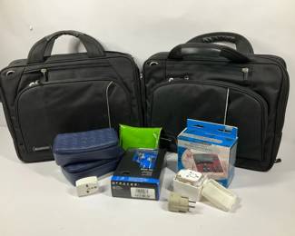 Travel Accessories Including Brenthaven Laptop Bags Bose Earbuds and Voltage Converter