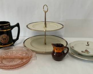 Lenox Two Tier Server, Frank I.O.A.M. Stein and Vintage Serving Ware