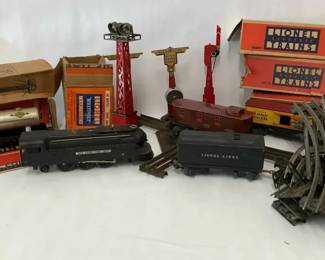 Vintage Lionel Train Set with Locomotive, Cars, Track and Accessories