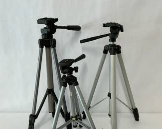 Camera Tripods Adjustable Aluminum Set of Three