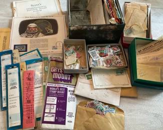 Worldwide Postage Stamp Collection With Covers and Collecting Supplies
