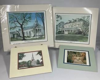 Architectural Prints Matted Art Signed Numbered Lot