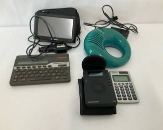 Vintage Electronics and Desktop Accessories Lot with Garmin GPS