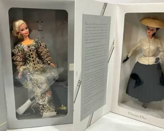 Christian Dior Barbie Limited Edition Dolls Lot of 2 with Boxes