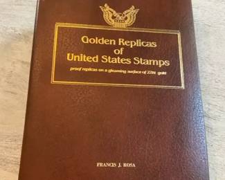 Golden Replicas of United States Stamps 22Kt Gold First Day Cover Album