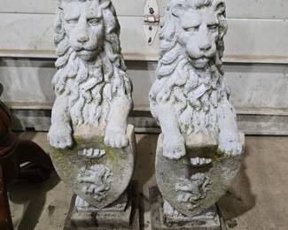 Outdoor Lions Garden Art