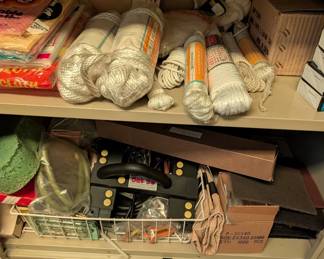 MISC TILE MOVER, ROPE, SANDPAPER