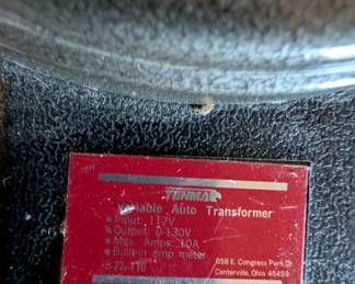 TENMAR VARIALBLE AUTO TRANSFORMER