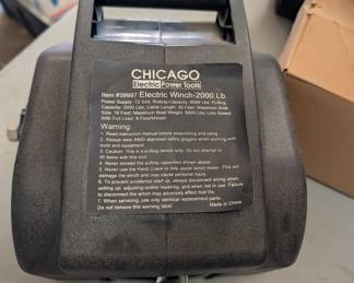 CHICAGO ELECTRIC WINCH (HAVE NOT FOUND CONTROLLER)