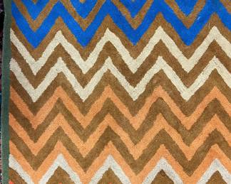 Modern 100% wool pile rug