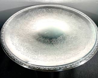 Large silver plate tray