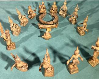 Vintage Thai brass musicians-16 pcs
