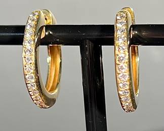 18k gold and diamond earrings