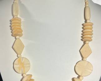Carved bone necklace 