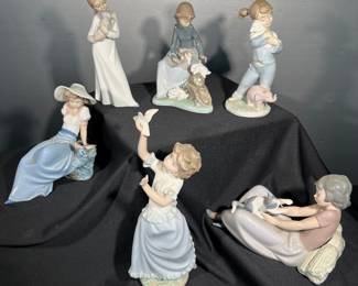 Lladro porcelain handcrafted figurines